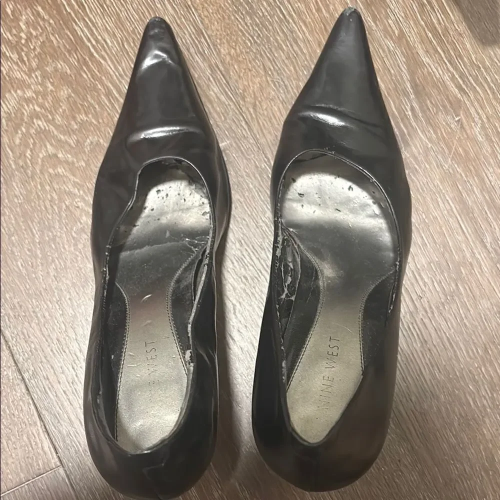 Nine West Black Heels Sleek Pointed-Toe Design